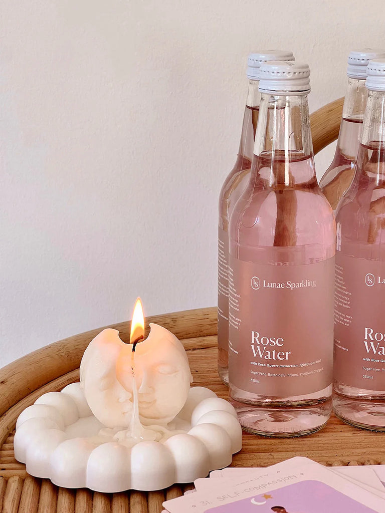 SPARKLING ROSE WATER with ROSE QUARTZ